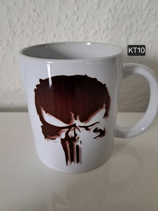 Kaffeetasse Punisher Oldschool rot