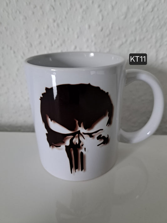 Kaffeetasse Punisher Oldschool blau