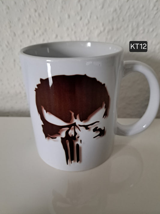 Kaffeetasse Punisher Oldschool schwarz