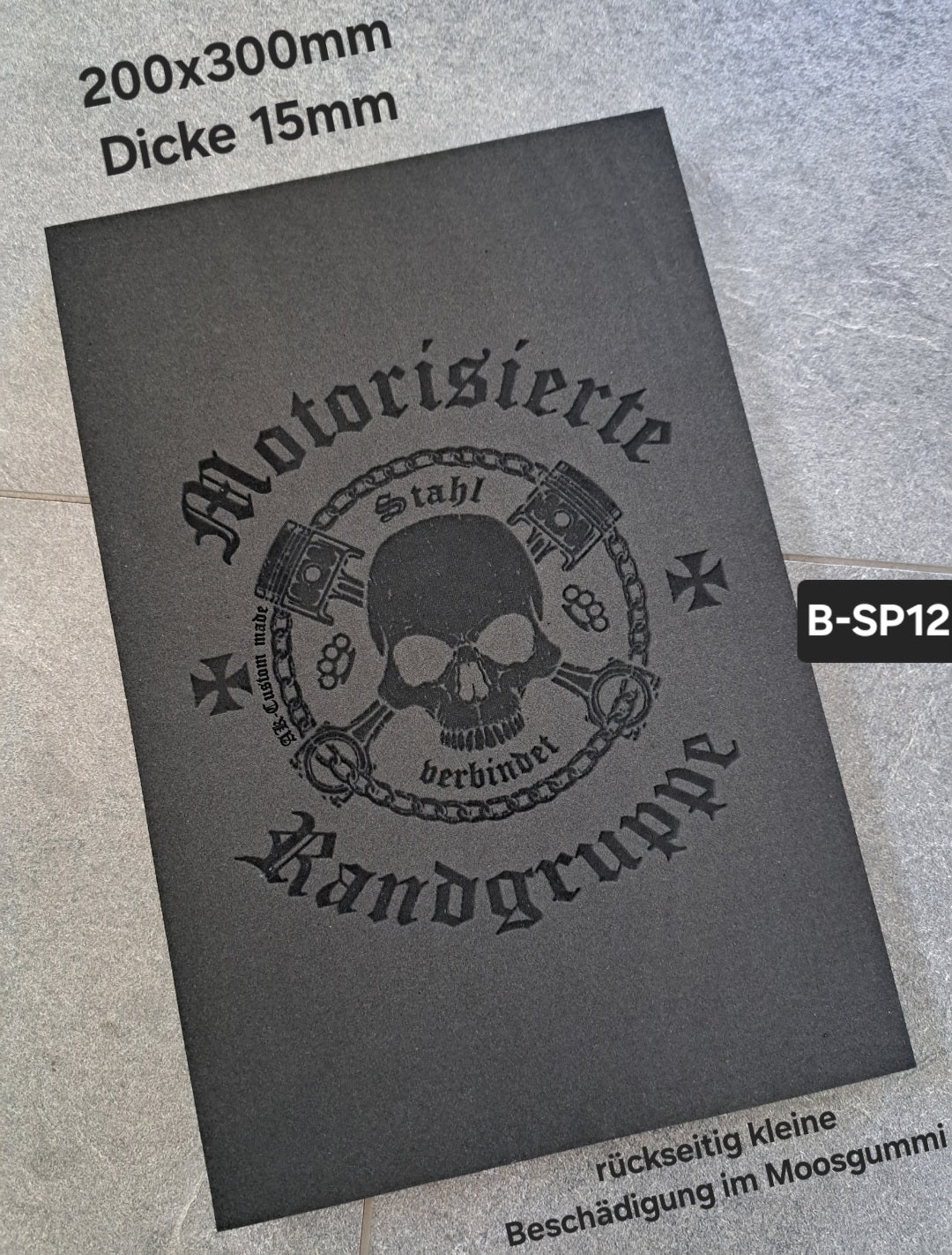 Sitzpad/Sitzplatte Streetfighter Moosgummi 15mm