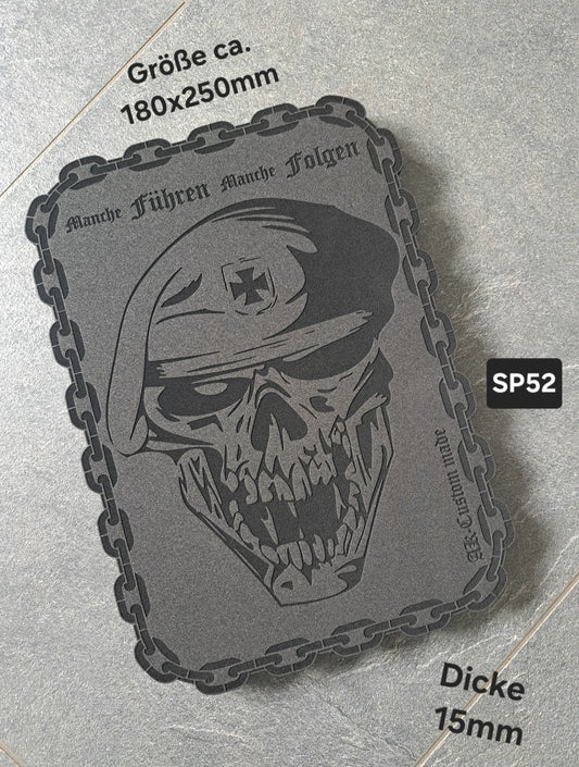 Sitzpad/Sitzplatte Soldat Totenkopf Moosgummi 15mm