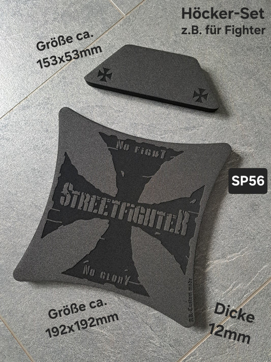 Sitzpad/Sitzplatte Eis. Kreuz STREETFIGHTER Moosgummi Höcker-Set 12mm