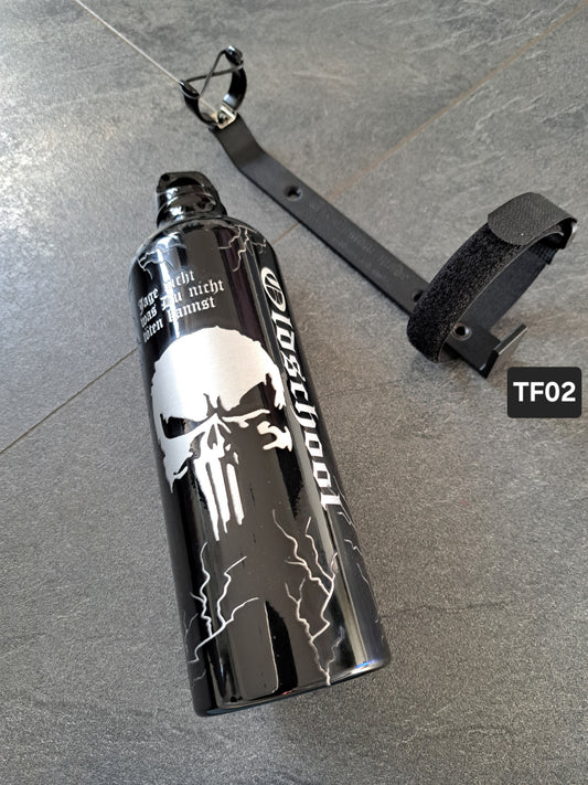 (Tank-) Flasche & Universalhalter 750ml Punisher Oldschool