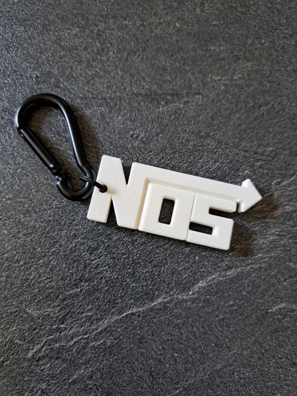 Schlüsselanhänger Schriftzug NOS  weiss