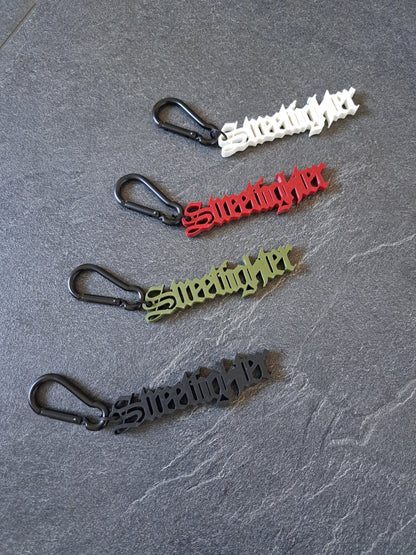 Schlüsselanhänger Schriftzug Streetfighter div. Farben