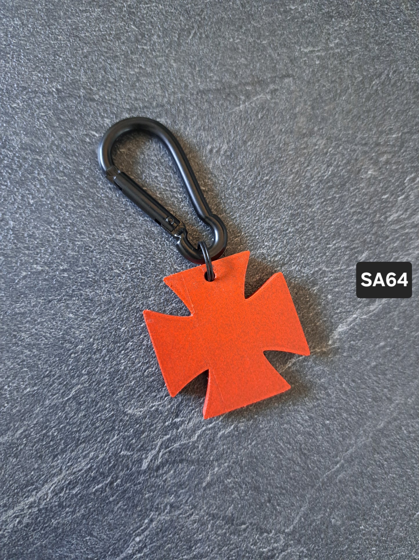 Schlüsselanhänger Eis. Kreuz div. Farben
