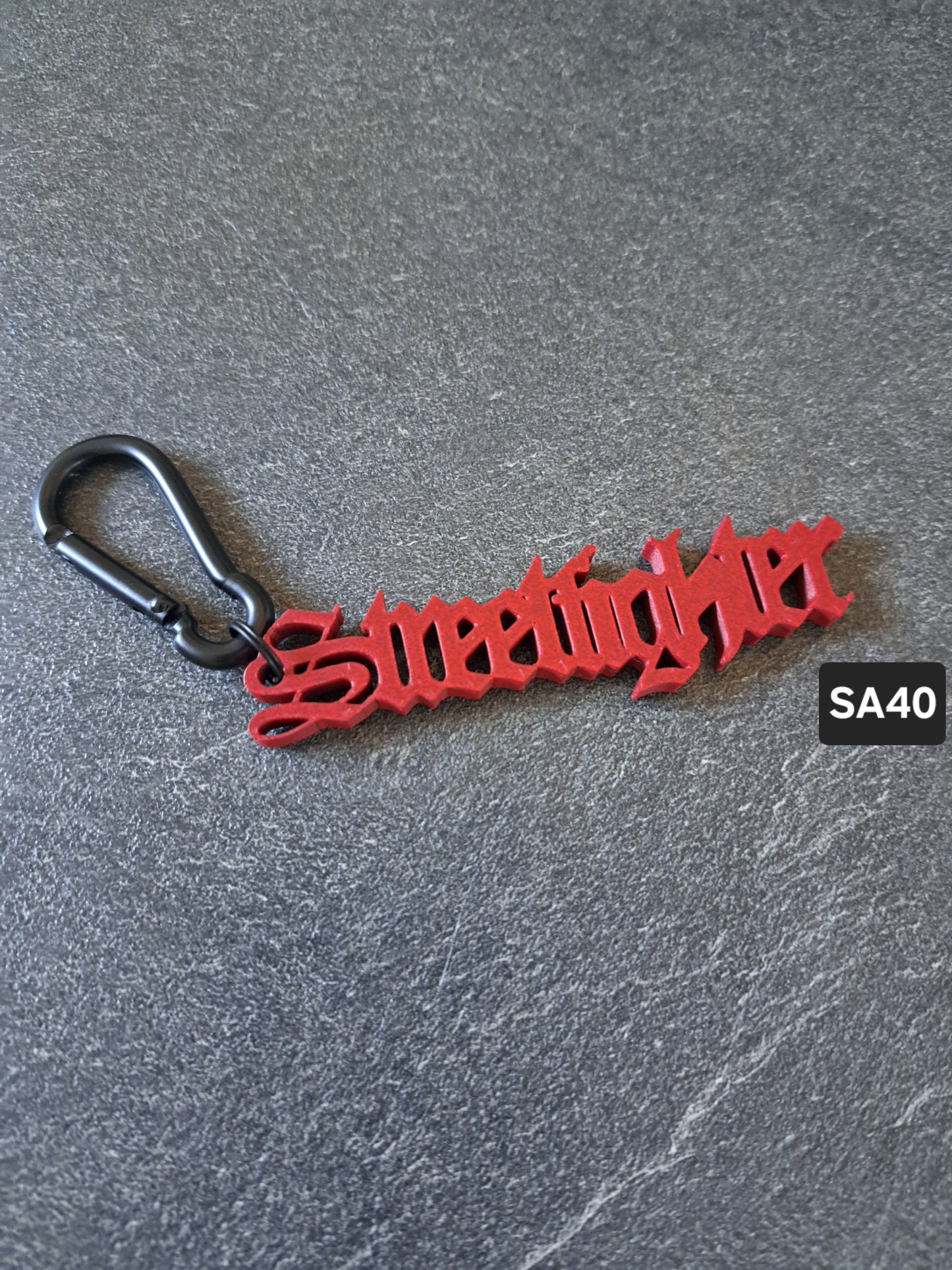 Schlüsselanhänger Schriftzug Streetfighter div. Farben