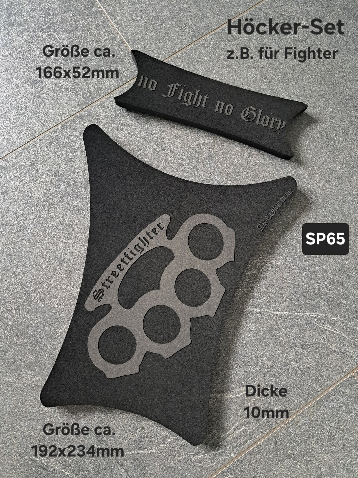 Sitzpad/Sitzplatte Streetfighter Schlagring Moosgummi Höcker-Set 10mm