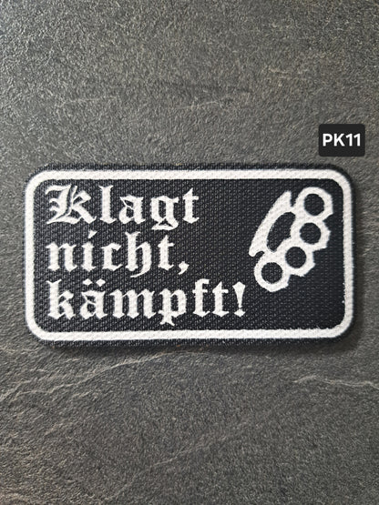 PATCH Klett Klagt nicht,kämpft! Schlagring