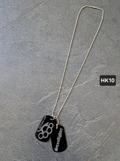 Halskette Streetfighter Schlagring Double DogTag