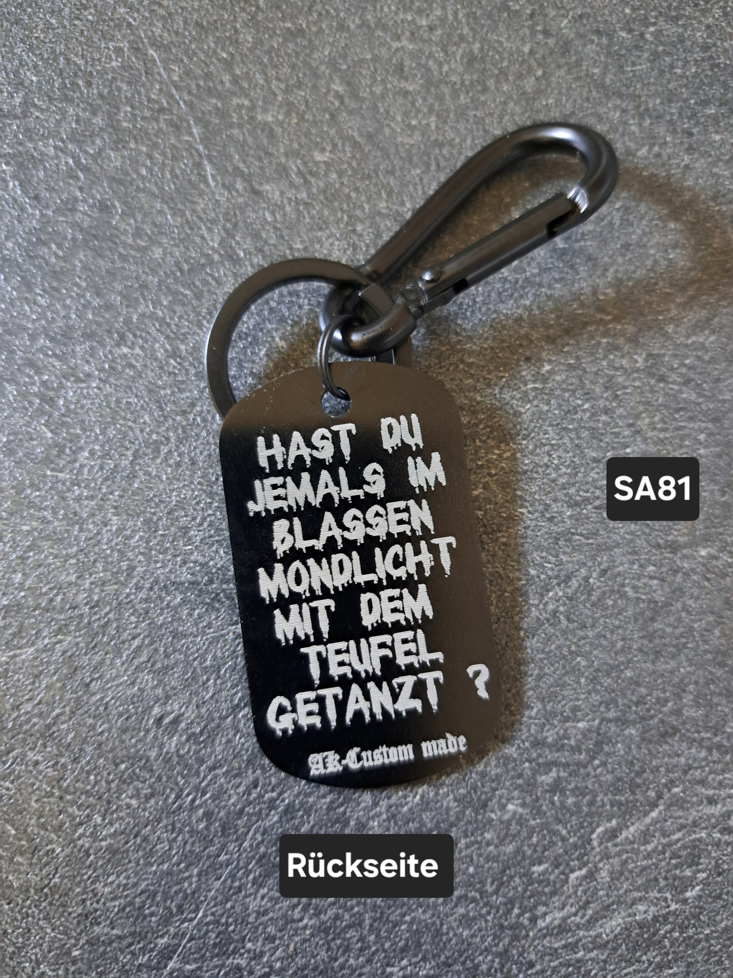 Schlüsselanhänger Dog-Tag Gravur Joker  Hast du jemals...