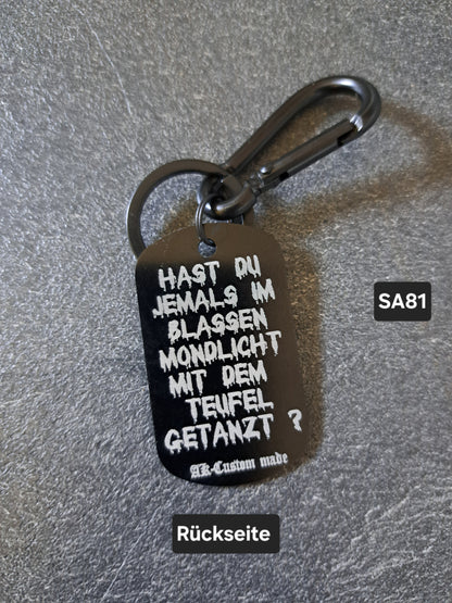 Schlüsselanhänger Dog-Tag Gravur Joker  Hast du jemals...