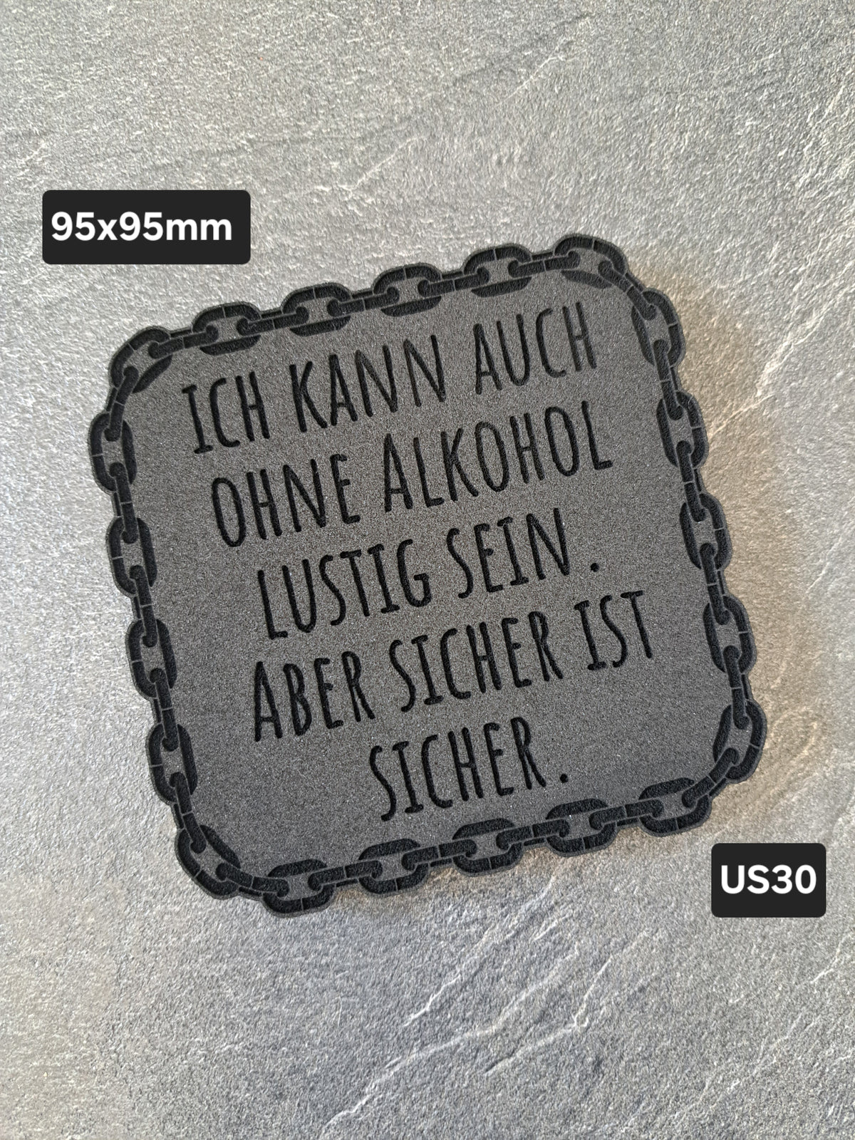 Untersetzer EPDM ohne Alkohol lustig sein