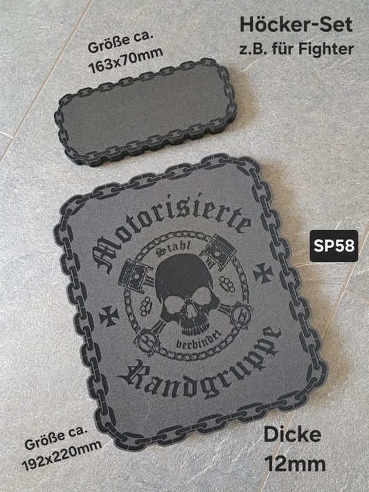 Sitzpad/Sitzplatte Mot. Randgruppe Moosgummi Höcker-Set 12mm