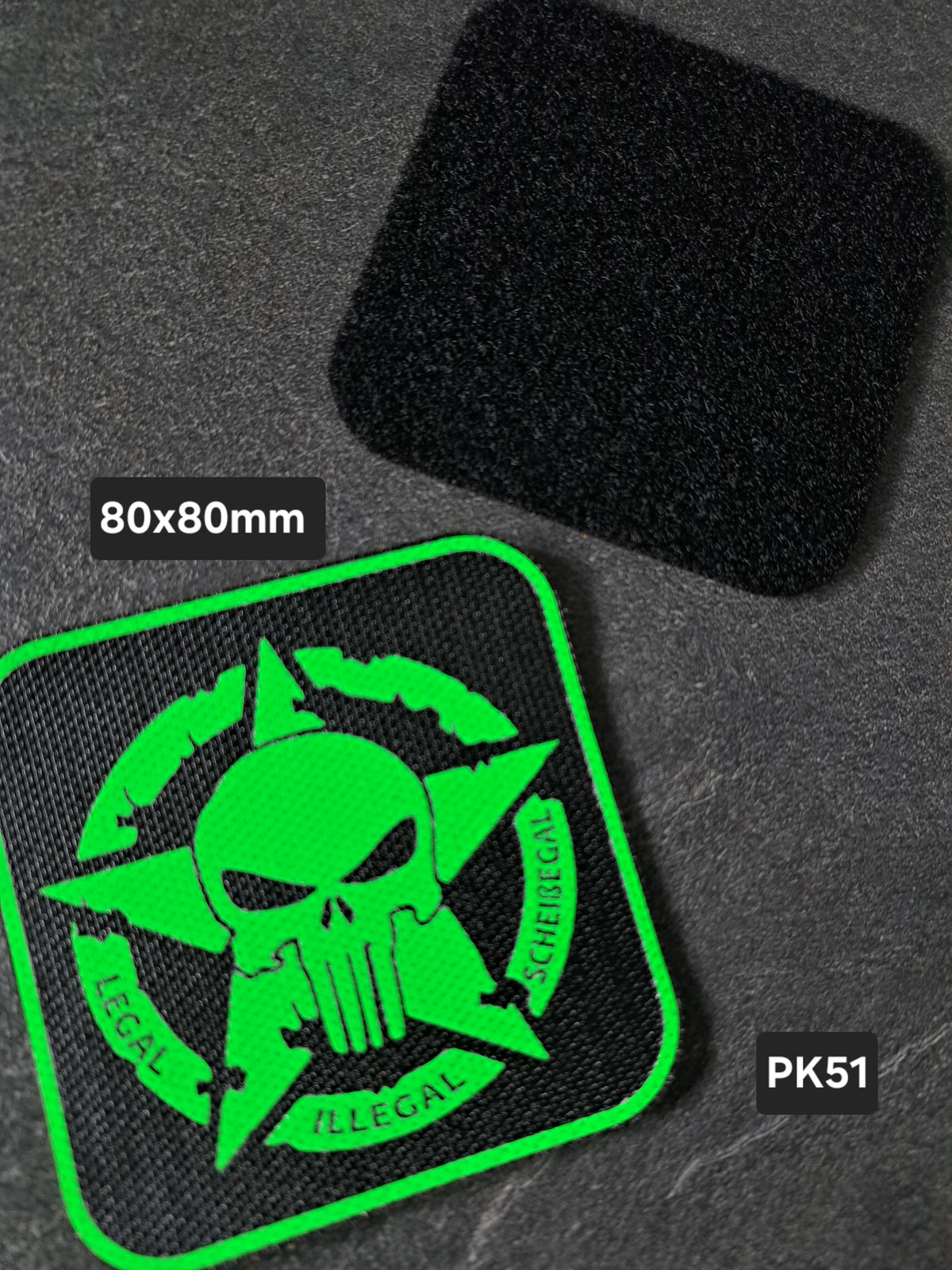 PATCH Klett Punisher Army-Stern Legal Illegal Scheissegal