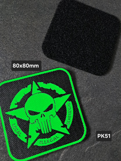 PATCH Klett Punisher Army-Stern Legal Illegal Scheissegal