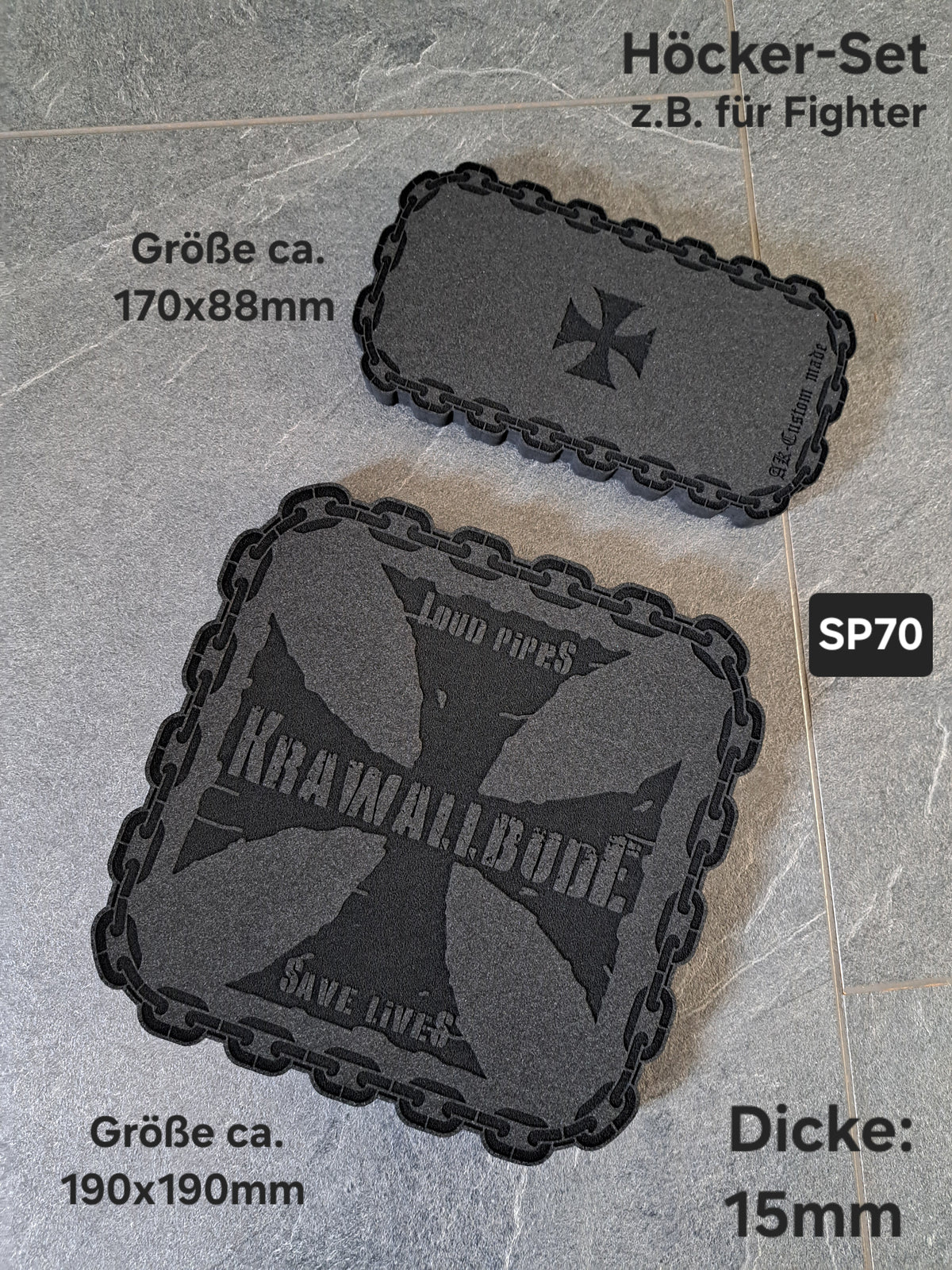 Sitzpad/Sitzplatte KRAWALLBUDE Moosgummi Höcker-Set 15mm