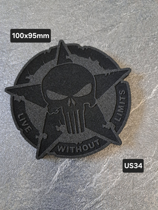 Untersetzer EPDM Punisher Army-Stern Live without limits