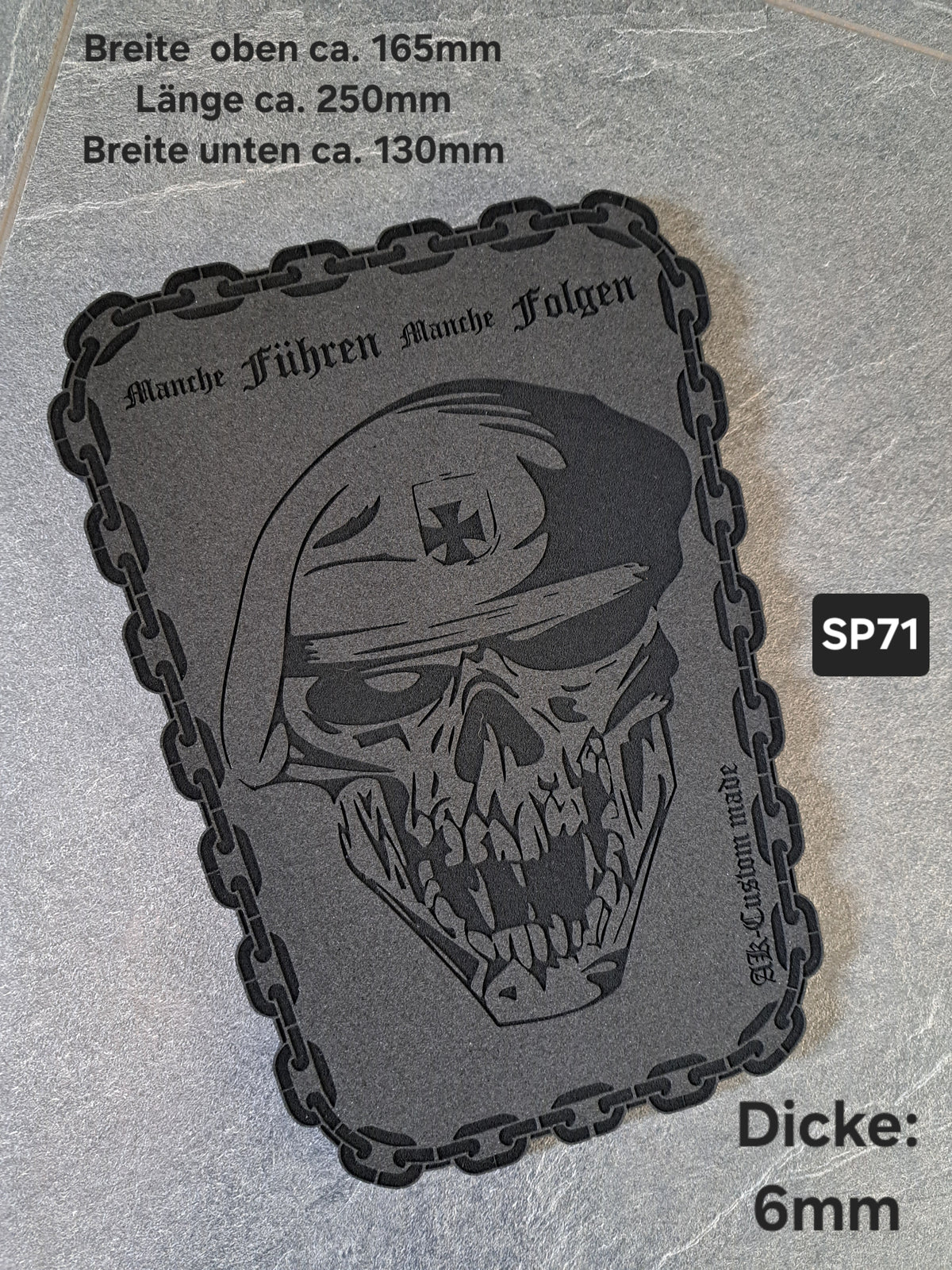 Sitzpad/Sitzplatte Soldat Totenkopf Moosgummi 6mm