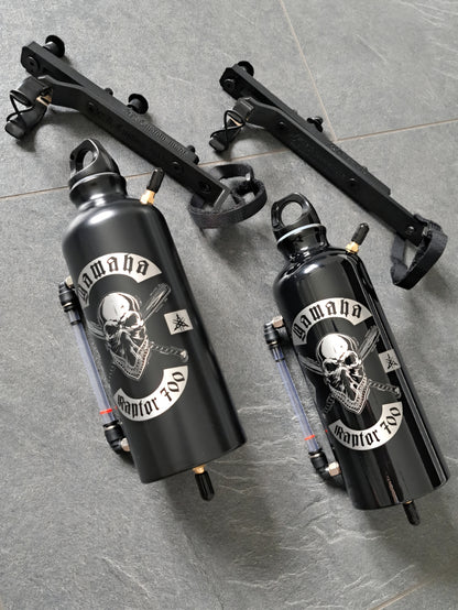 Ausgleichsbehälter Y. Raptor700 Totenkopf inkl. verst. Halter