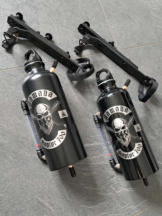 Ausgleichsbehälter Y. Raptor700 Totenkopf inkl. verst. Halter