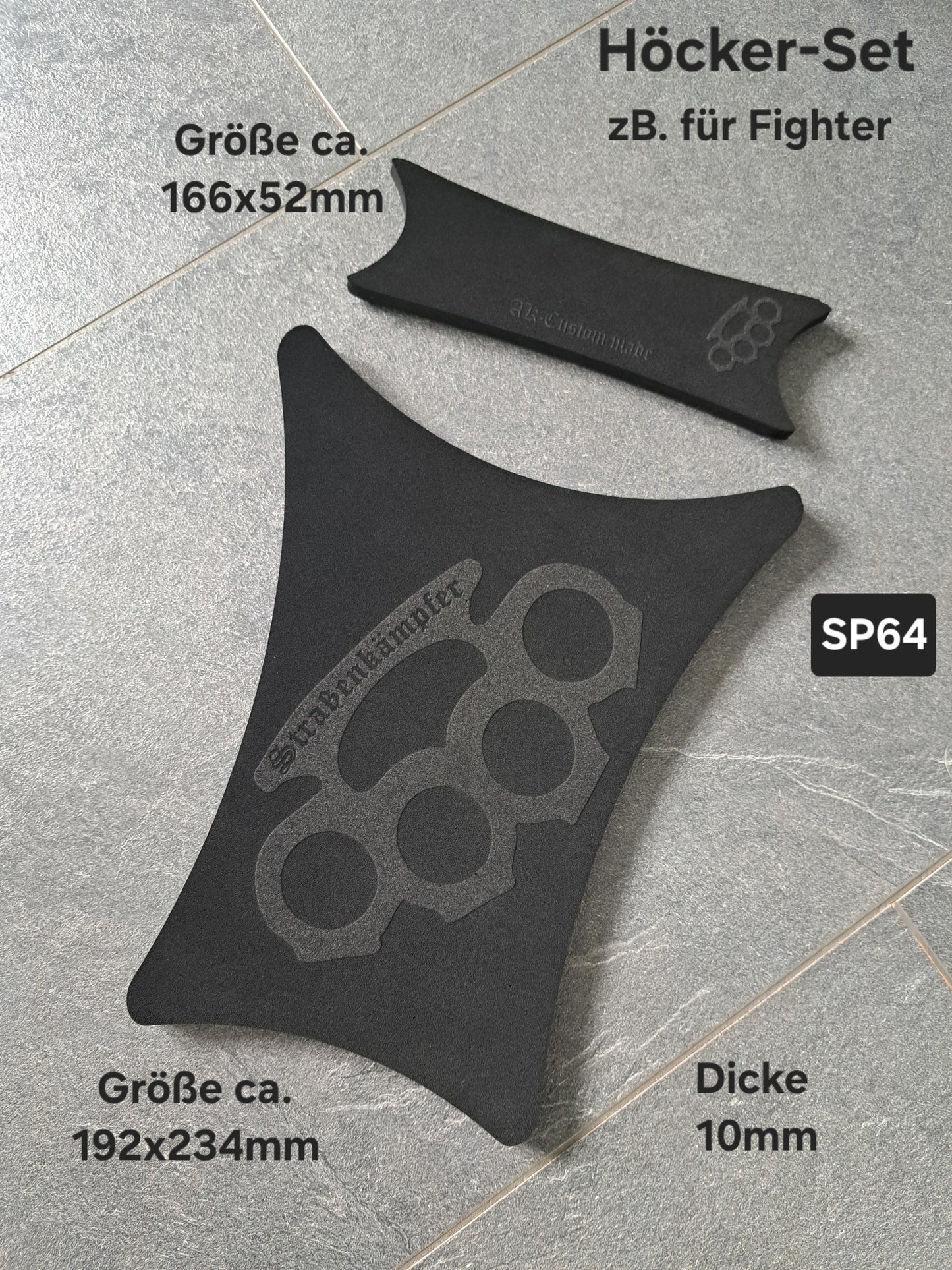 Sitzpad/Sitzplatte Straßenkämpfer Schlagring Moosgummi Höcker-Set 10mm