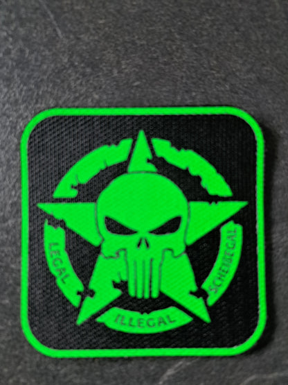 PATCH Klett Punisher Army-Stern Legal Illegal Scheissegal