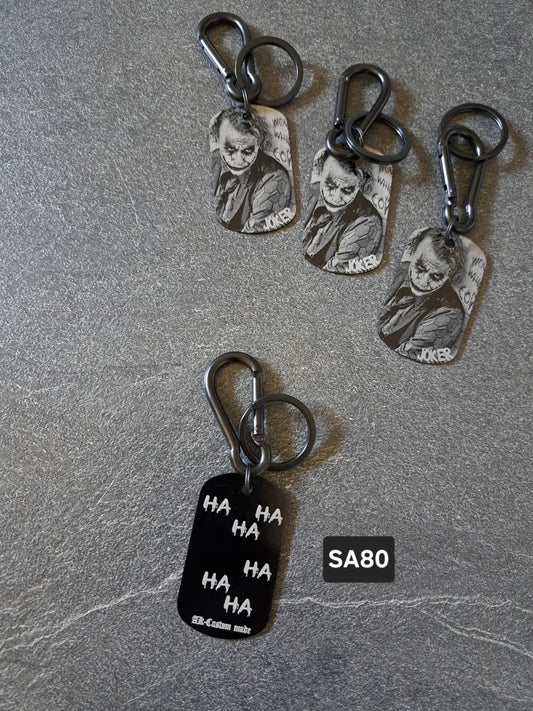 Schlüsselanhänger Dog-Tag Gravur Joker  Ha ha ha