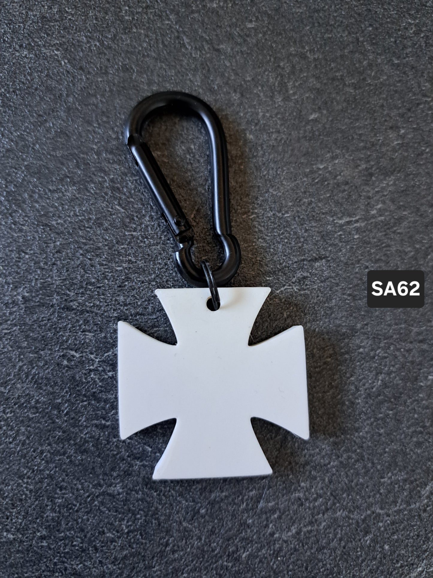 Schlüsselanhänger Eis. Kreuz div. Farben